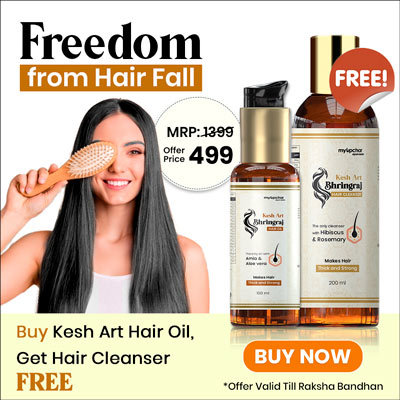 The Perfect Ayurvedic Hair Growth Combo   Buy Kesh Art Hair Oil, Get Hair Cleanser Free!