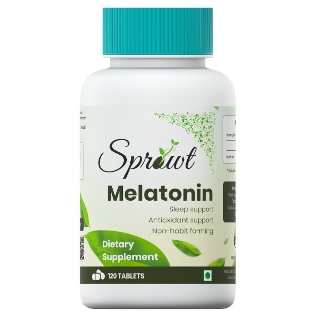 Sprowt Sleep Better Melatonin Tablets, 120 Tablets For Adults 