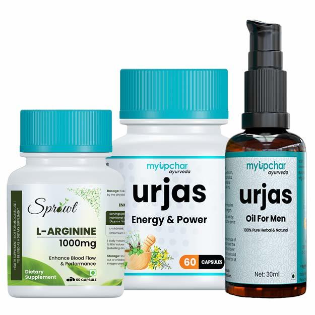 My Upchar Ayurveda Ed Package With Energy & Power, L Arginine( 60 Cap)   1 Month