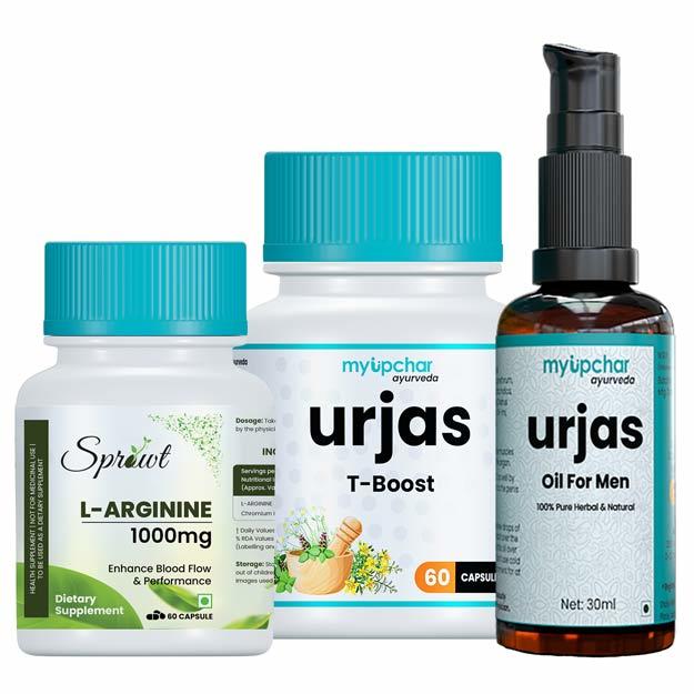 My Upchar Ayurveda Ed Package With T Boost, L Arginine( 60 Cap)   1 Month