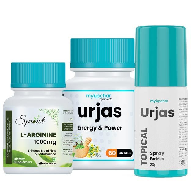 My Upchar Ayurveda Pe Package With Energy & Power, L Arginine( 60 Cap)   1 Month