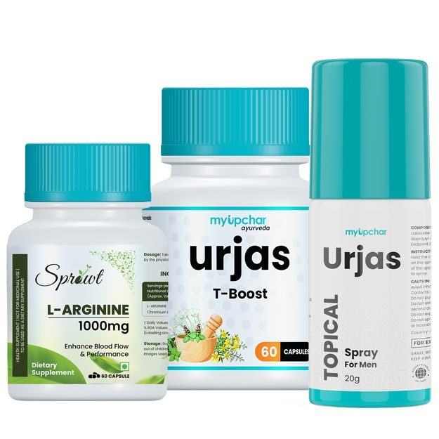 My Upchar Ayurveda Pe Package With T Boost, L Arginine( 60 Cap)   1 Month