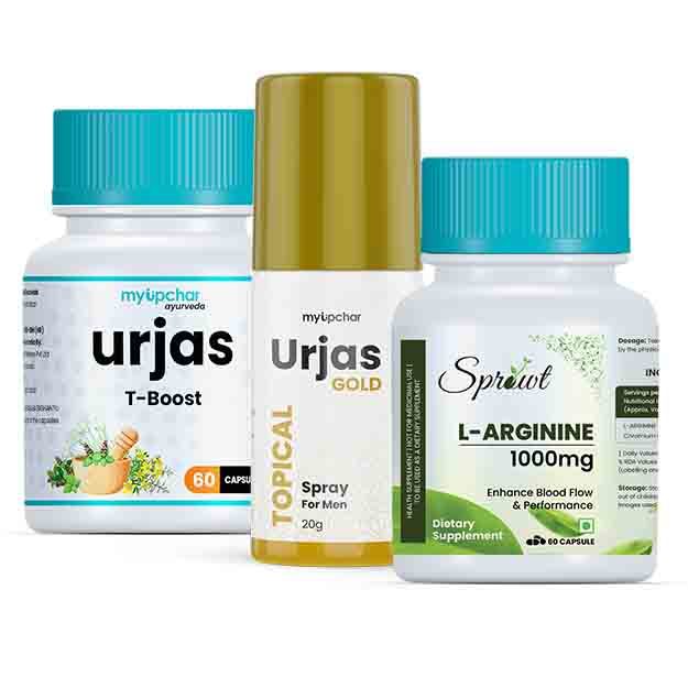 My Upchar Ayurveda Pe Package With T Boost, L Arginine( 60 Cap)   1 Month