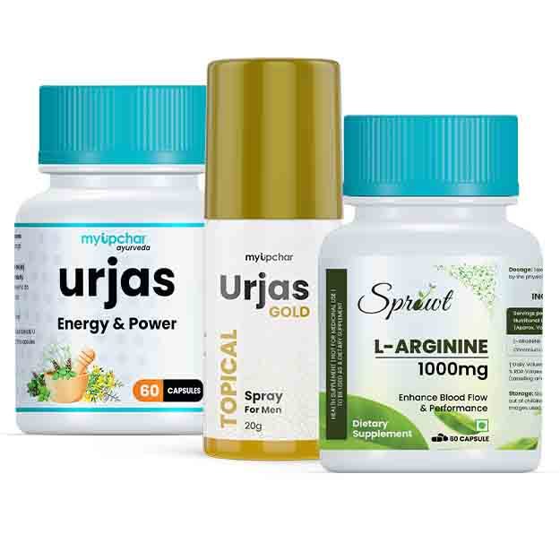 My Upchar Ayurveda Pe Package With Energy & Power, L Arginine( 60 Cap)   1 Month